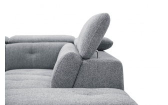 Ecksofa rechts mit verstellbaren Kopfstützen 5-Sitzer AVENA