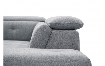 Ecksofa rechts mit verstellbaren Kopfstützen 5-Sitzer AVENA