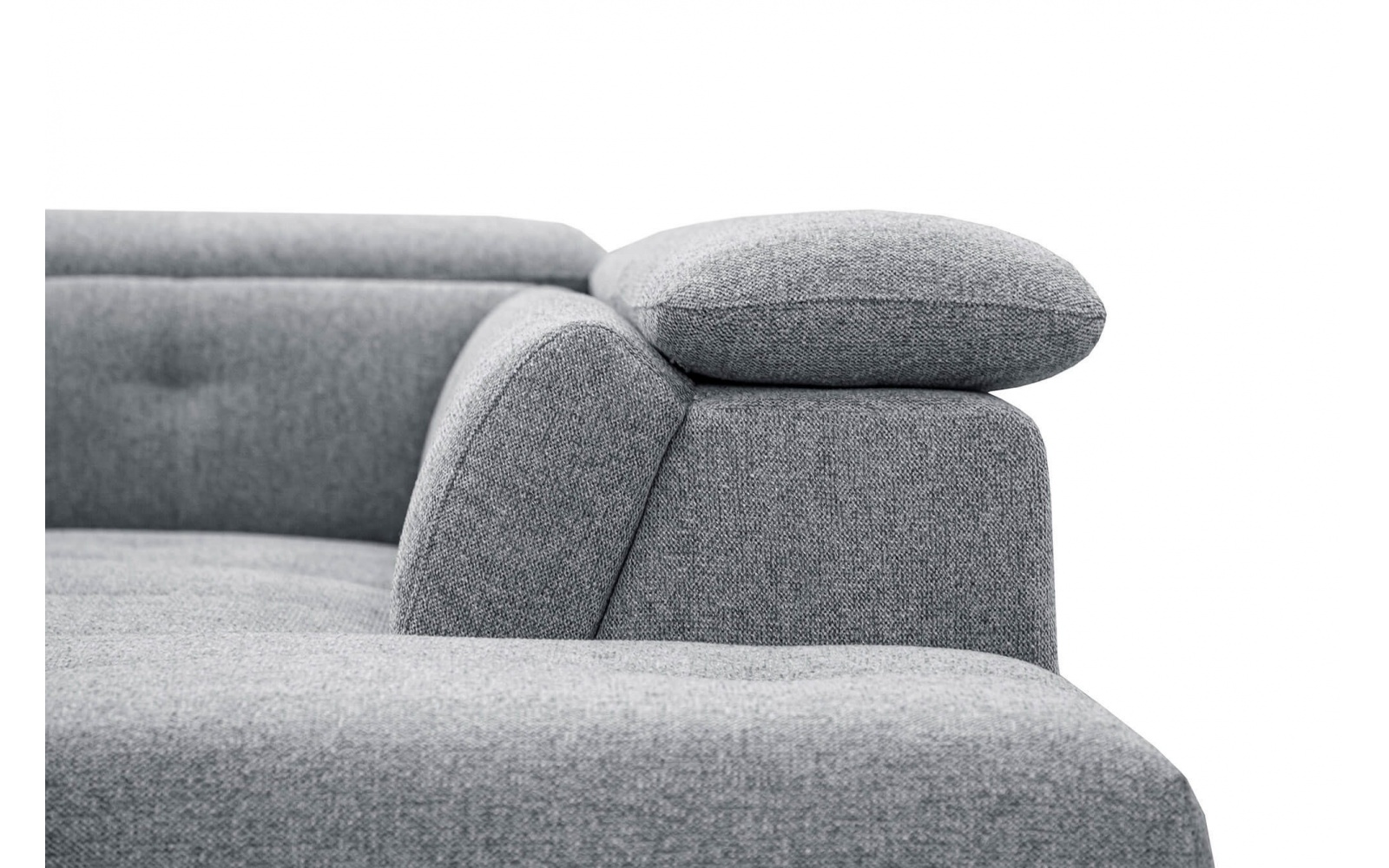 Ecksofa rechts mit verstellbaren Kopfstützen 5-Sitzer AVENA