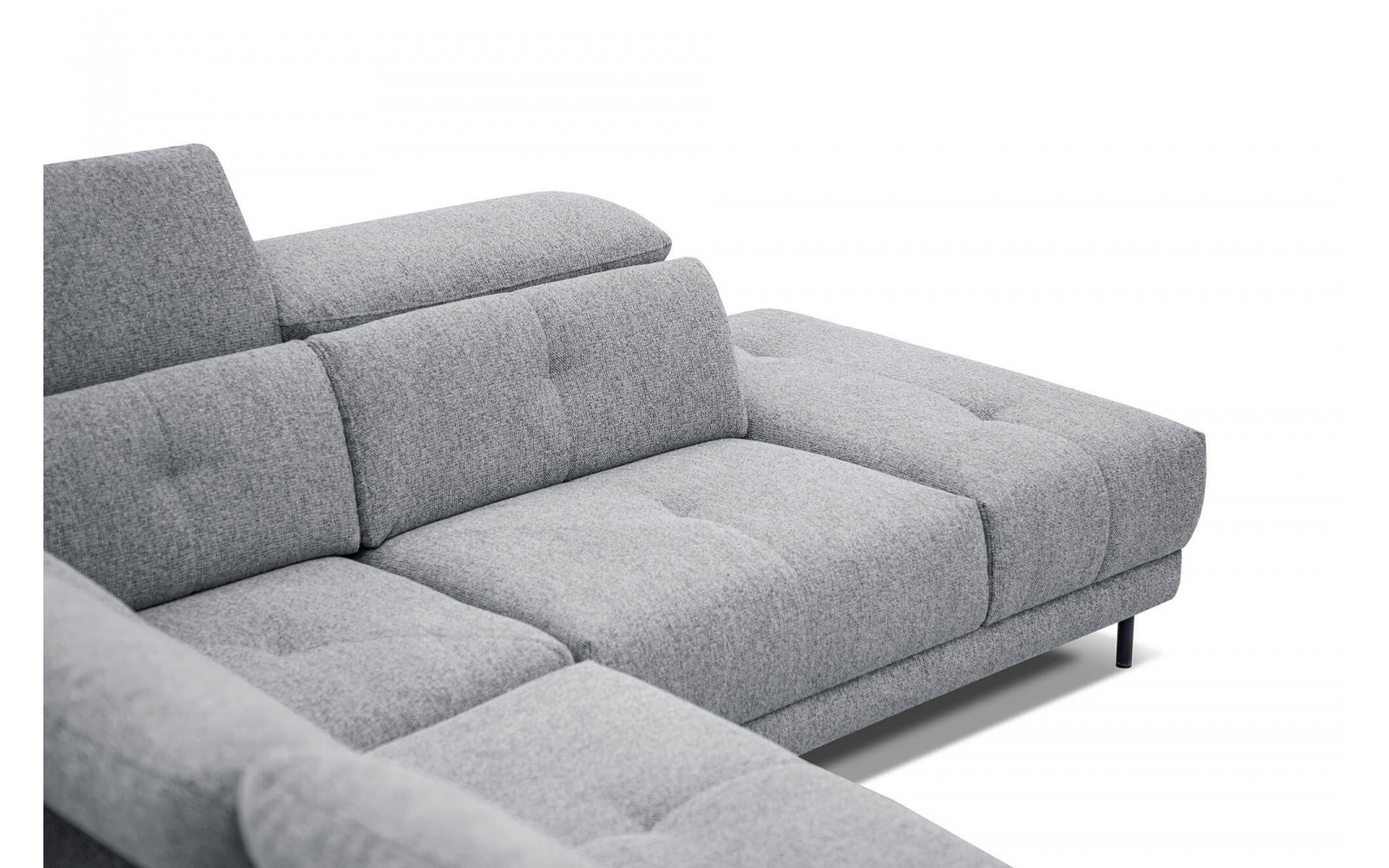 Ecksofa rechts mit verstellbaren Kopfstützen 5-Sitzer AVENA