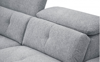 Ecksofa rechts mit verstellbaren Kopfstützen 5-Sitzer AVENA