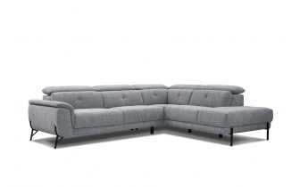 Ecksofa rechts mit verstellbaren Kopfstützen 5-Sitzer AVENA