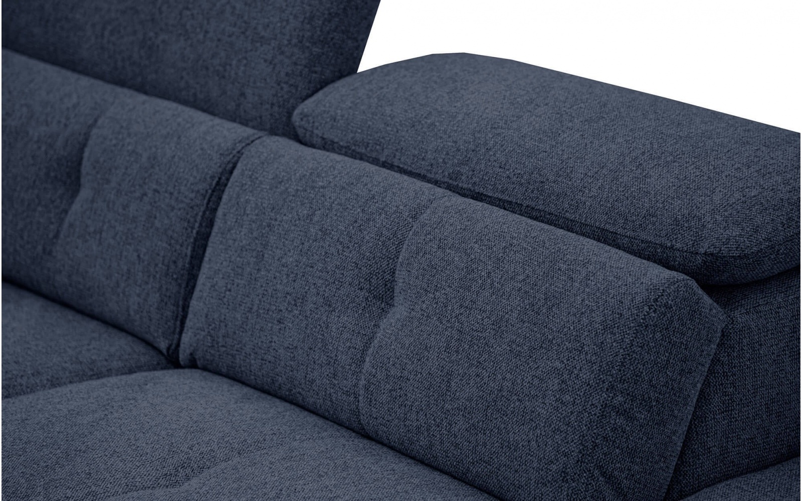 Ecksofa rechts mit verstellbaren Kopfstützen 5-Sitzer AVENA