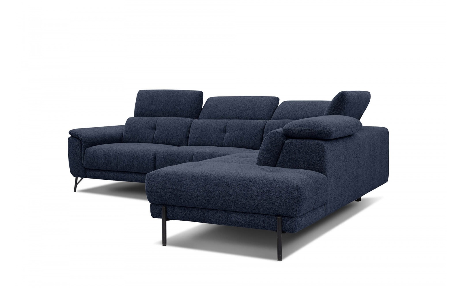 Ecksofa rechts mit verstellbaren Kopfstützen 5-Sitzer AVENA