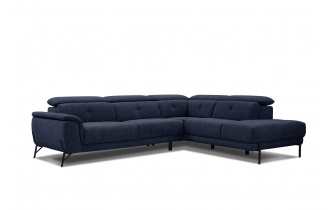 Ecksofa rechts mit verstellbaren Kopfstützen 5-Sitzer AVENA