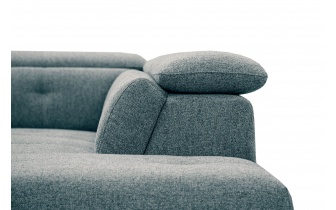 Ecksofa rechts mit verstellbaren Kopfstützen 5-Sitzer AVENA