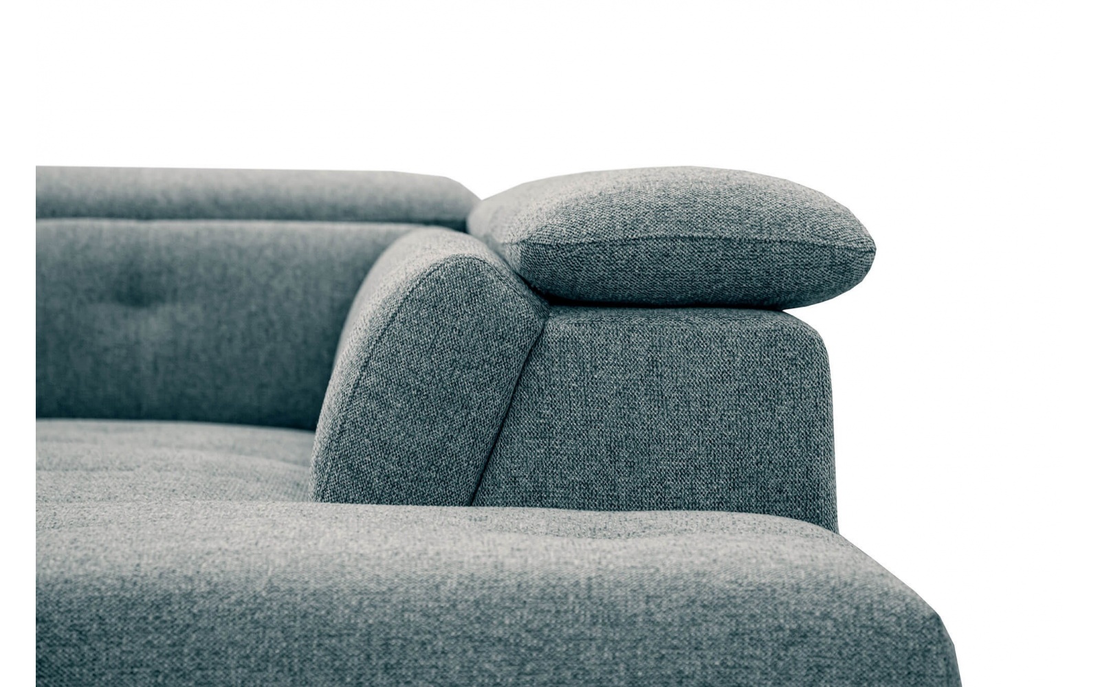 Ecksofa rechts mit verstellbaren Kopfstützen 5-Sitzer AVENA