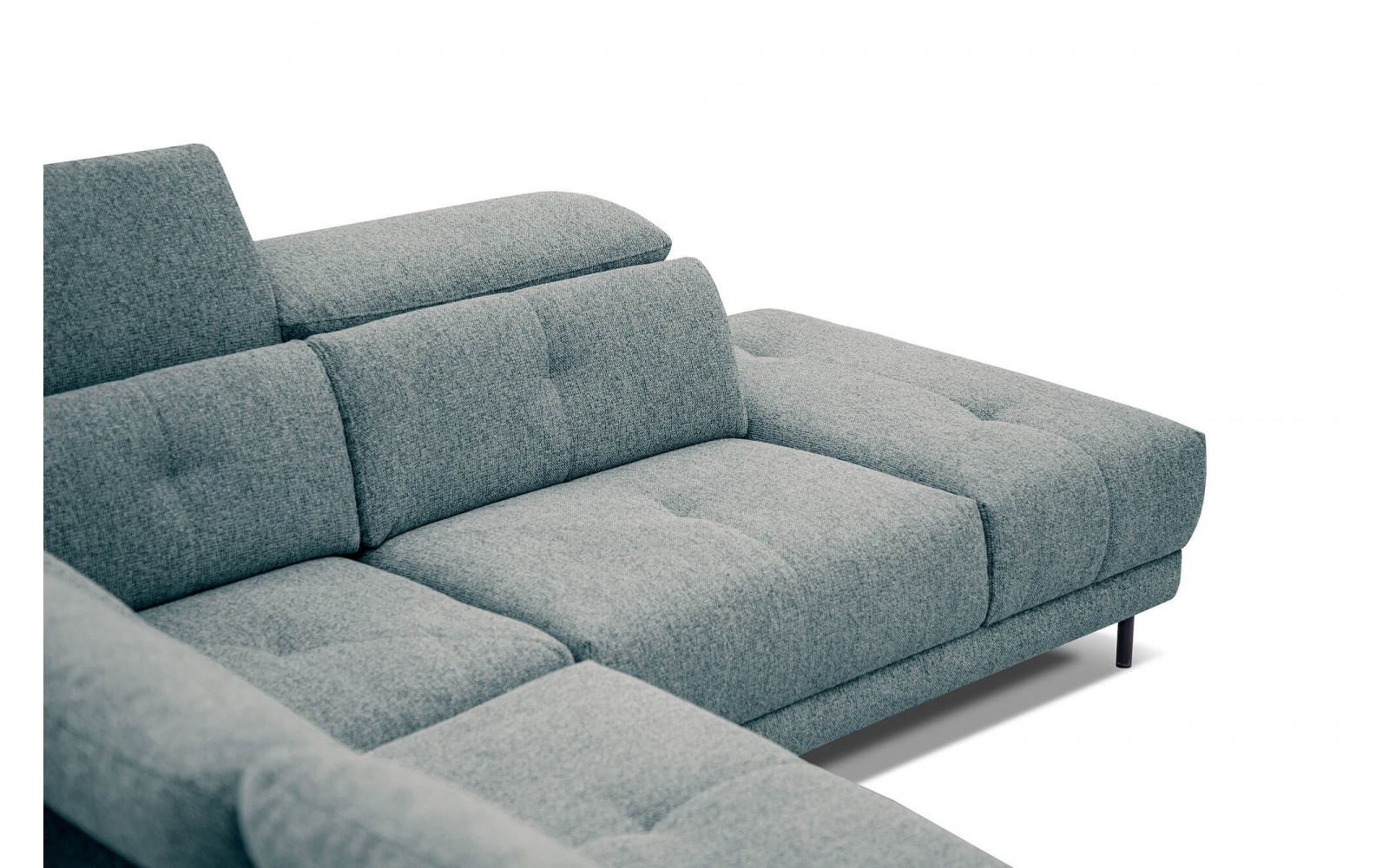 Ecksofa rechts mit verstellbaren Kopfstützen 5-Sitzer AVENA