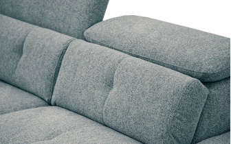 Ecksofa rechts mit verstellbaren Kopfstützen 5-Sitzer AVENA