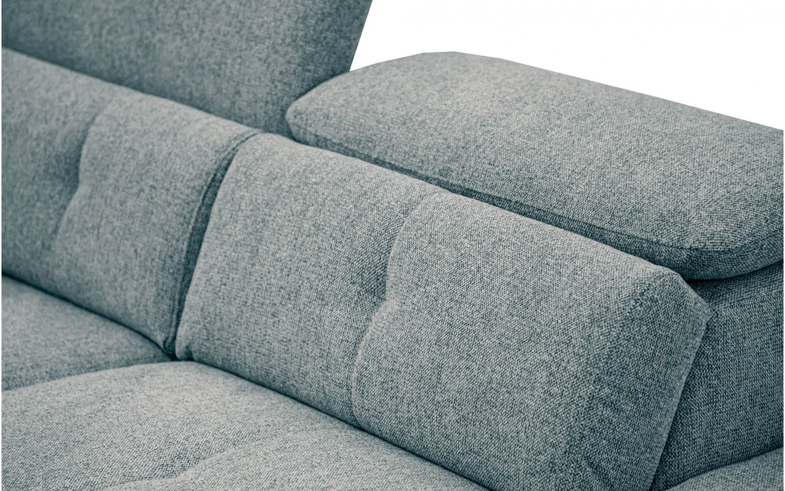 Ecksofa rechts mit verstellbaren Kopfstützen 5-Sitzer AVENA