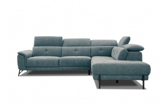 Ecksofa rechts mit verstellbaren Kopfstützen 5-Sitzer AVENA