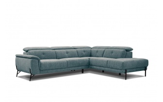 Ecksofa rechts mit verstellbaren Kopfstützen 5-Sitzer AVENA