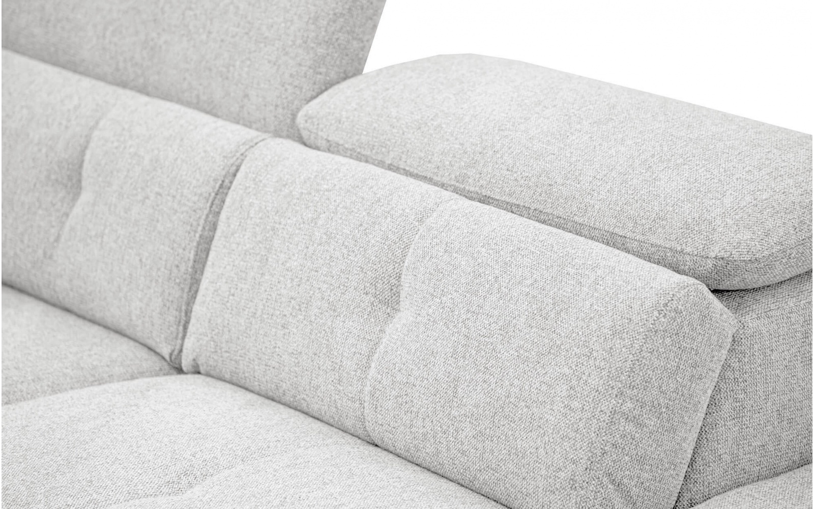 Ecksofa rechts mit verstellbaren Kopfstützen 5-Sitzer AVENA