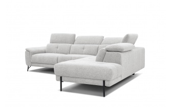 Ecksofa rechts mit verstellbaren Kopfstützen 5-Sitzer AVENA