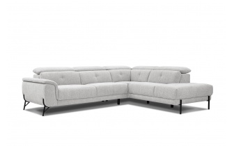 Ecksofa rechts mit verstellbaren Kopfstützen 5-Sitzer AVENA