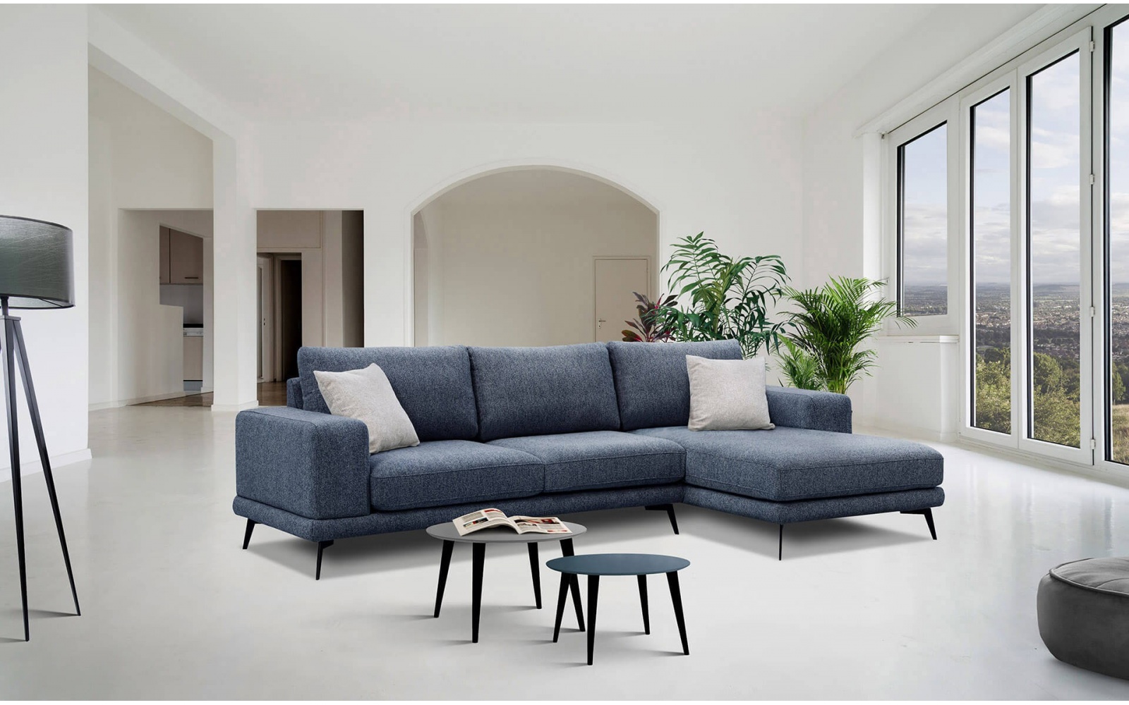 Ecksofa rechts 4-Sitzer MEDIOLANE