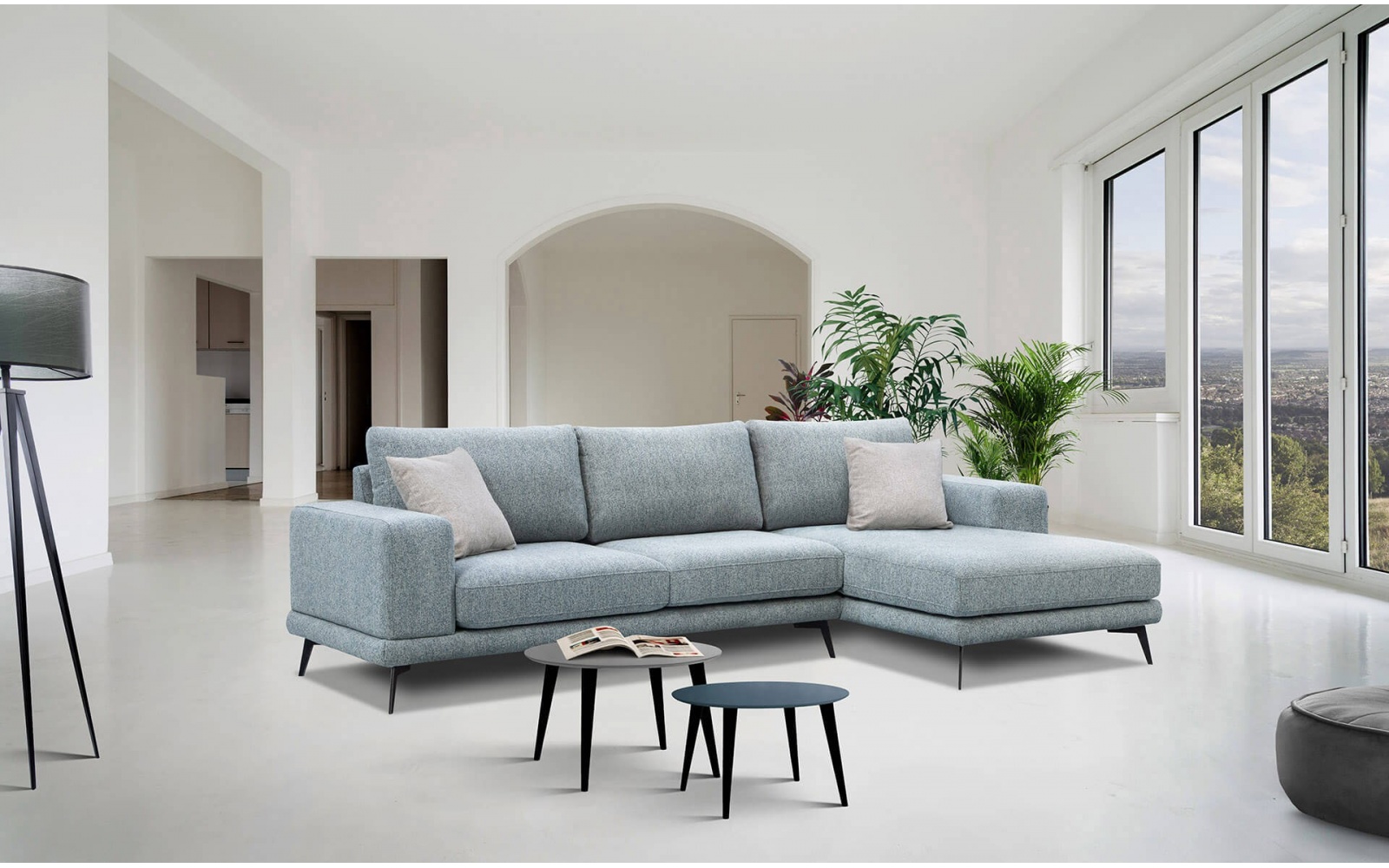 Ecksofa rechts 4-Sitzer MEDIOLANE