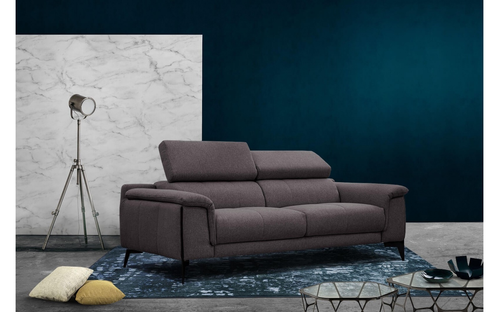 Sofa XXL 3-Sitzer mit verstellbaren Kopfstützen MATERA