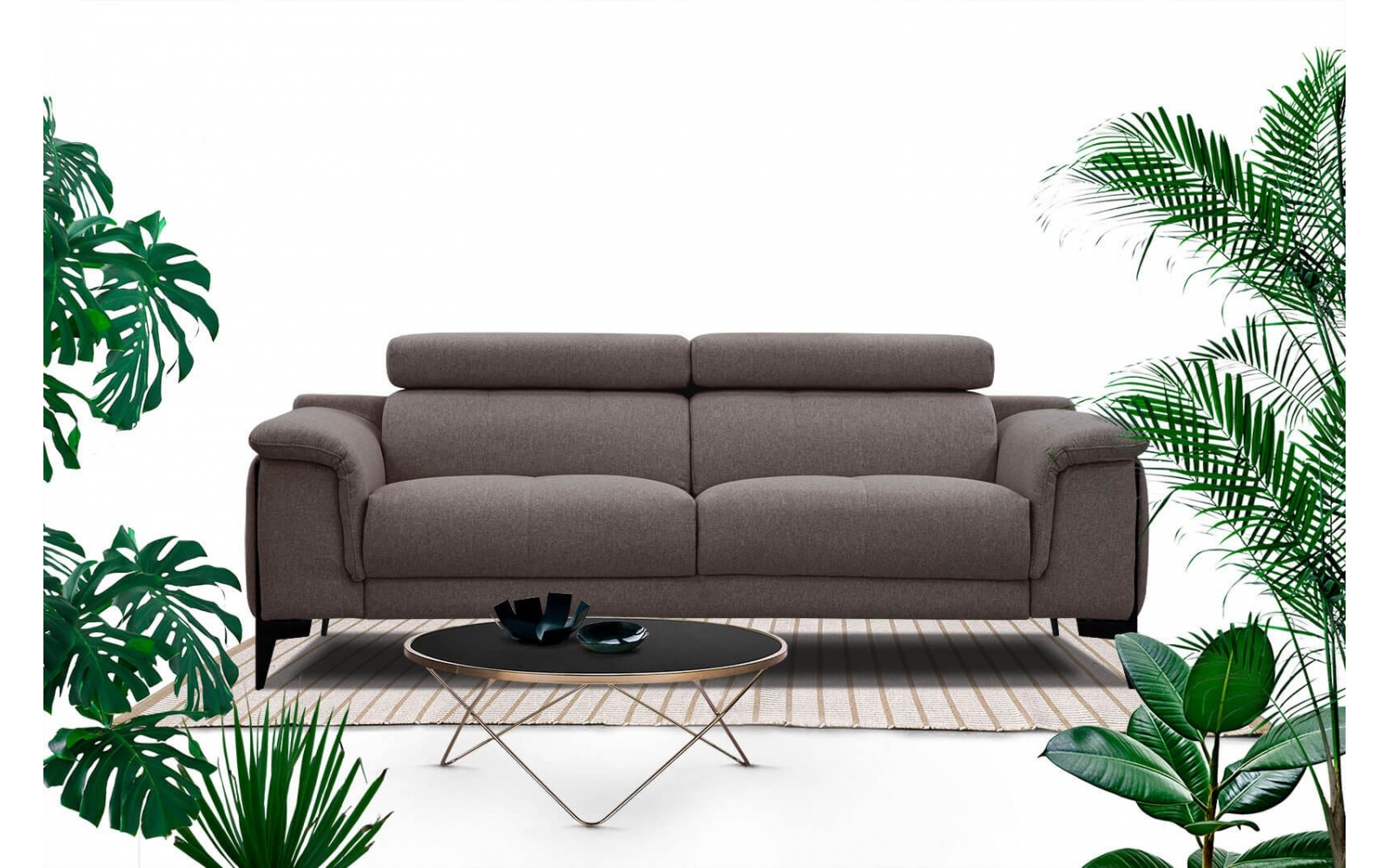 Sofa XXL 3-Sitzer mit verstellbaren Kopfstützen MATERA