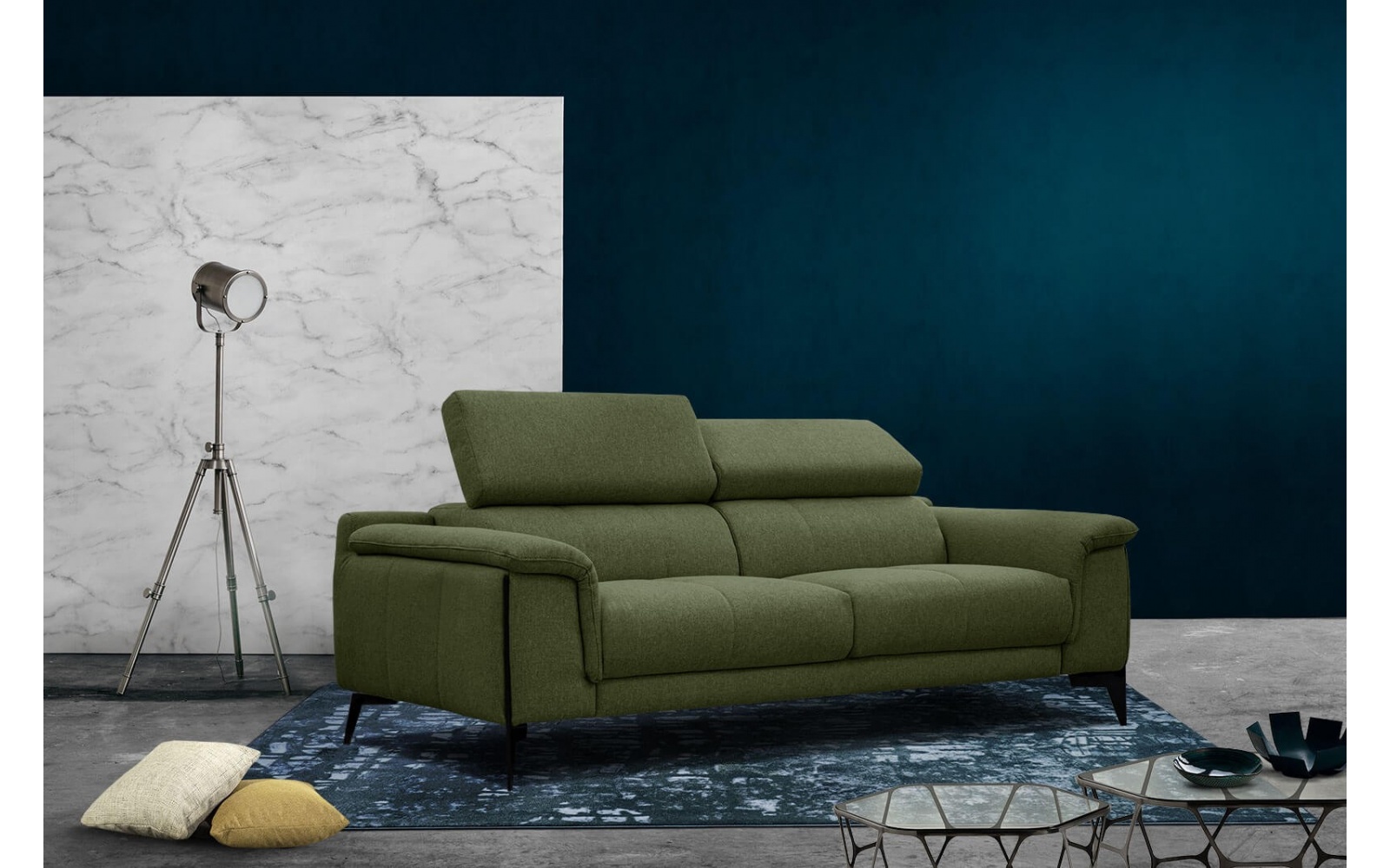 Sofa XXL 3-Sitzer mit verstellbaren Kopfstützen MATERA