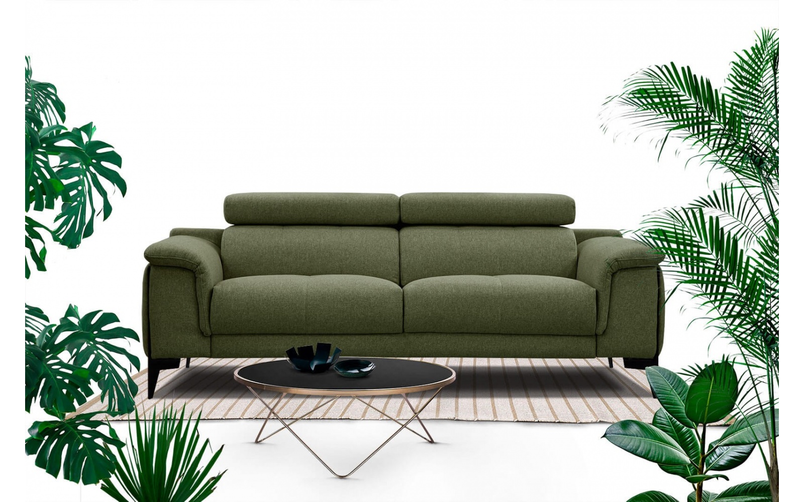 Sofa XXL 3-Sitzer mit verstellbaren Kopfstützen MATERA