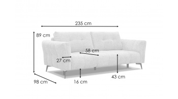 Sofa XXL 3-Sitzer KALMER