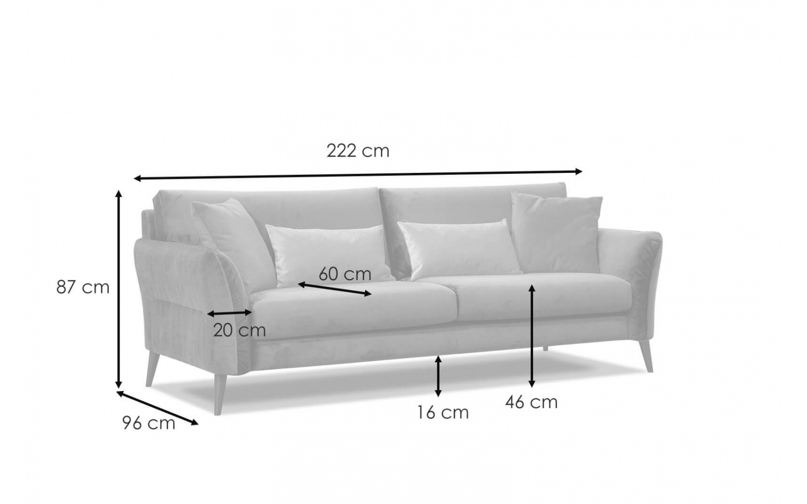 Sofa XXL 3-Sitzer FIGARI