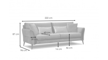 Sofa XXL 3-Sitzer FIGARI