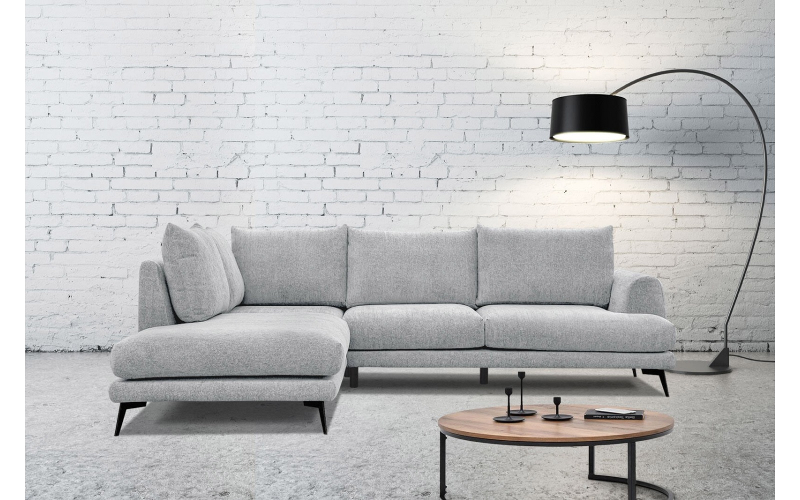 Ecksofa links 5-Sitzer ADRIA
