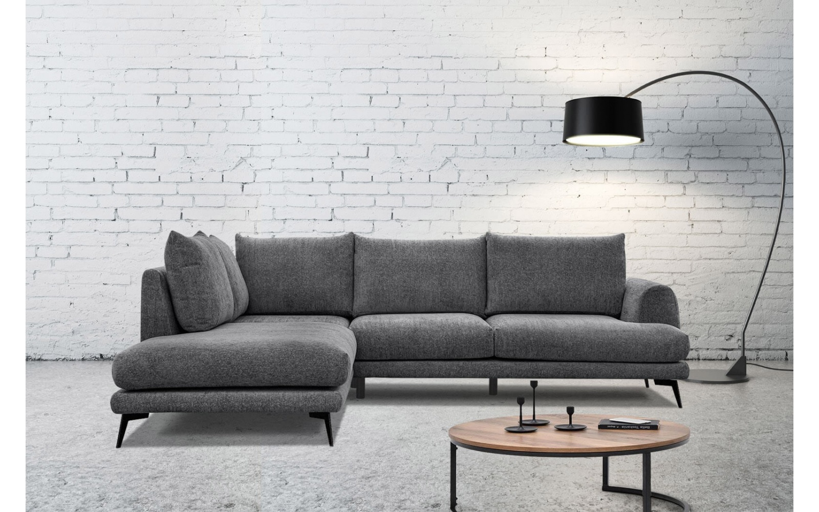 Ecksofa links 5-Sitzer ADRIA