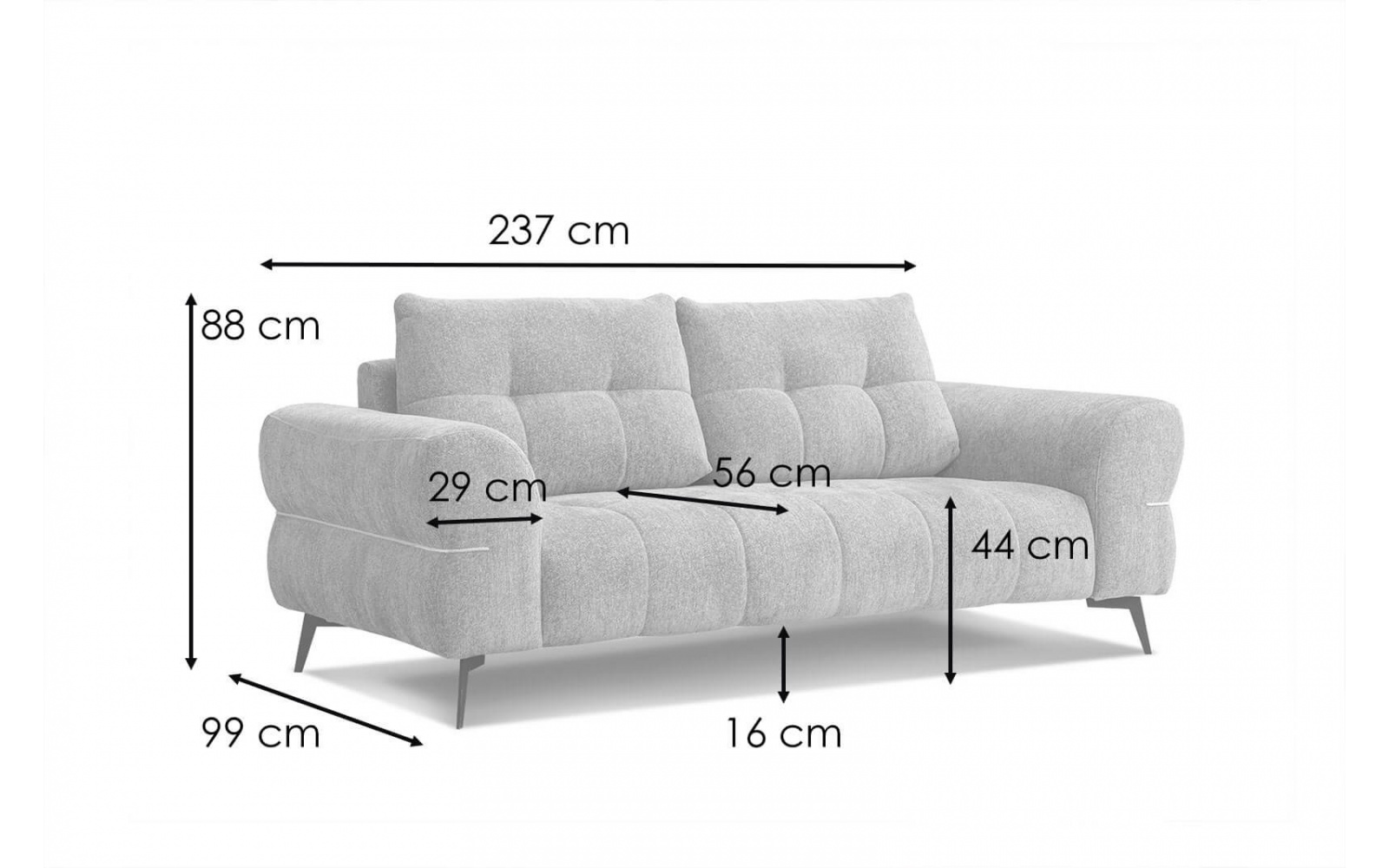 Sofa XXL 3-Sitzer SALVINI