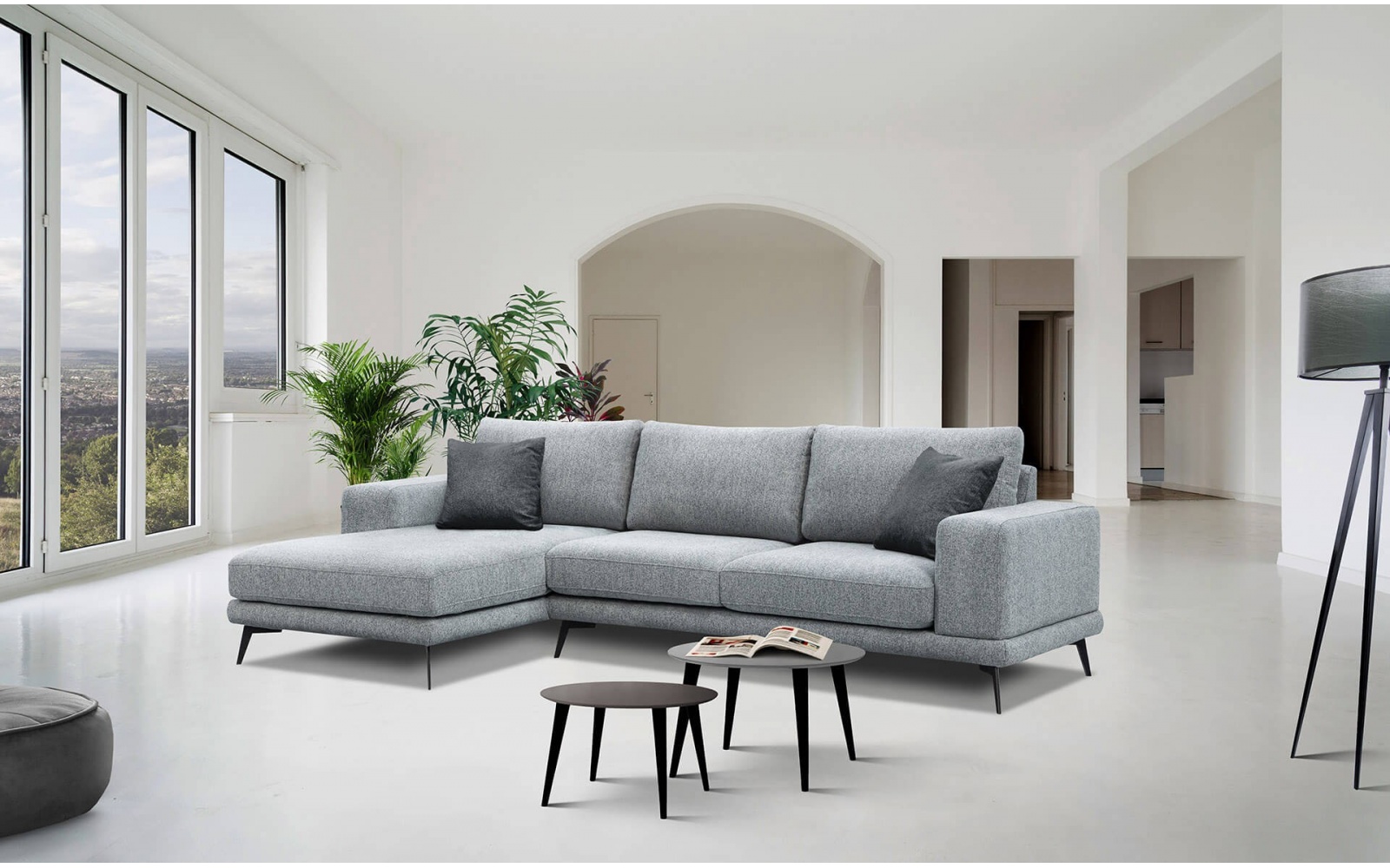 Ecksofa links 4-Sitzer MEDIOLANE