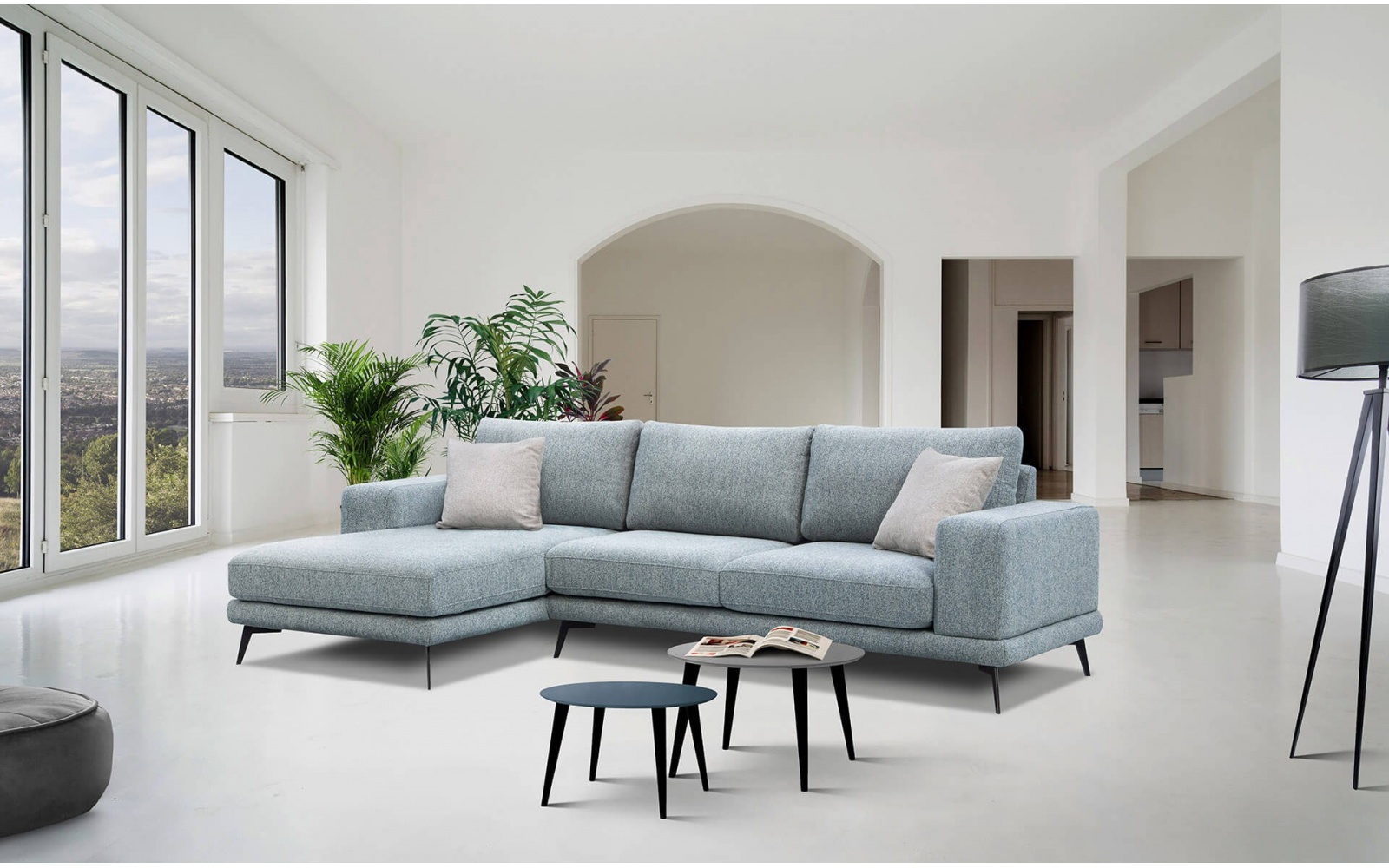 Ecksofa links 4-Sitzer MEDIOLANE