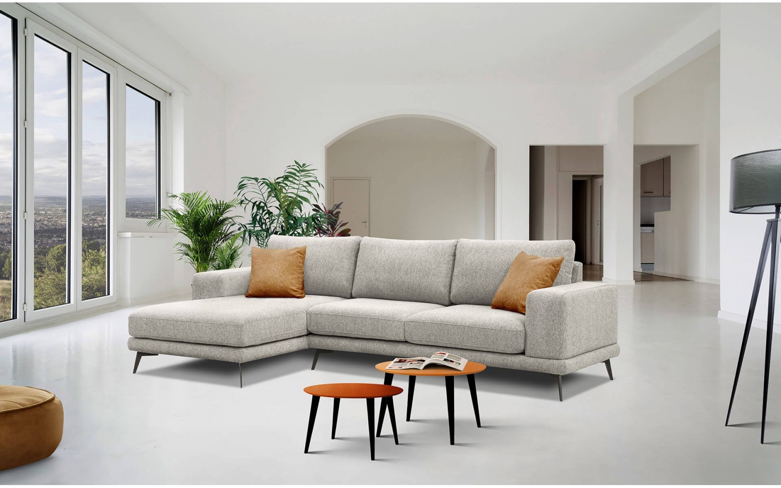 Ecksofa links 4-Sitzer MEDIOLANE