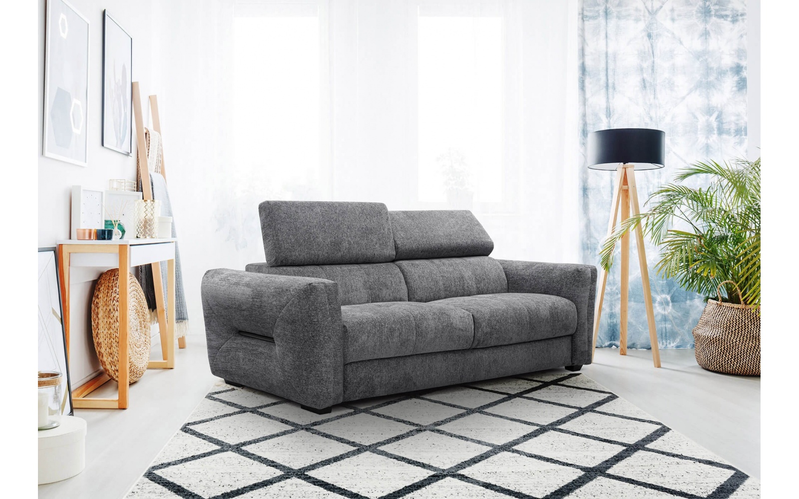 Sofa XXL 3-Sitzer mit verstellbaren Kopfstützen CALVERA