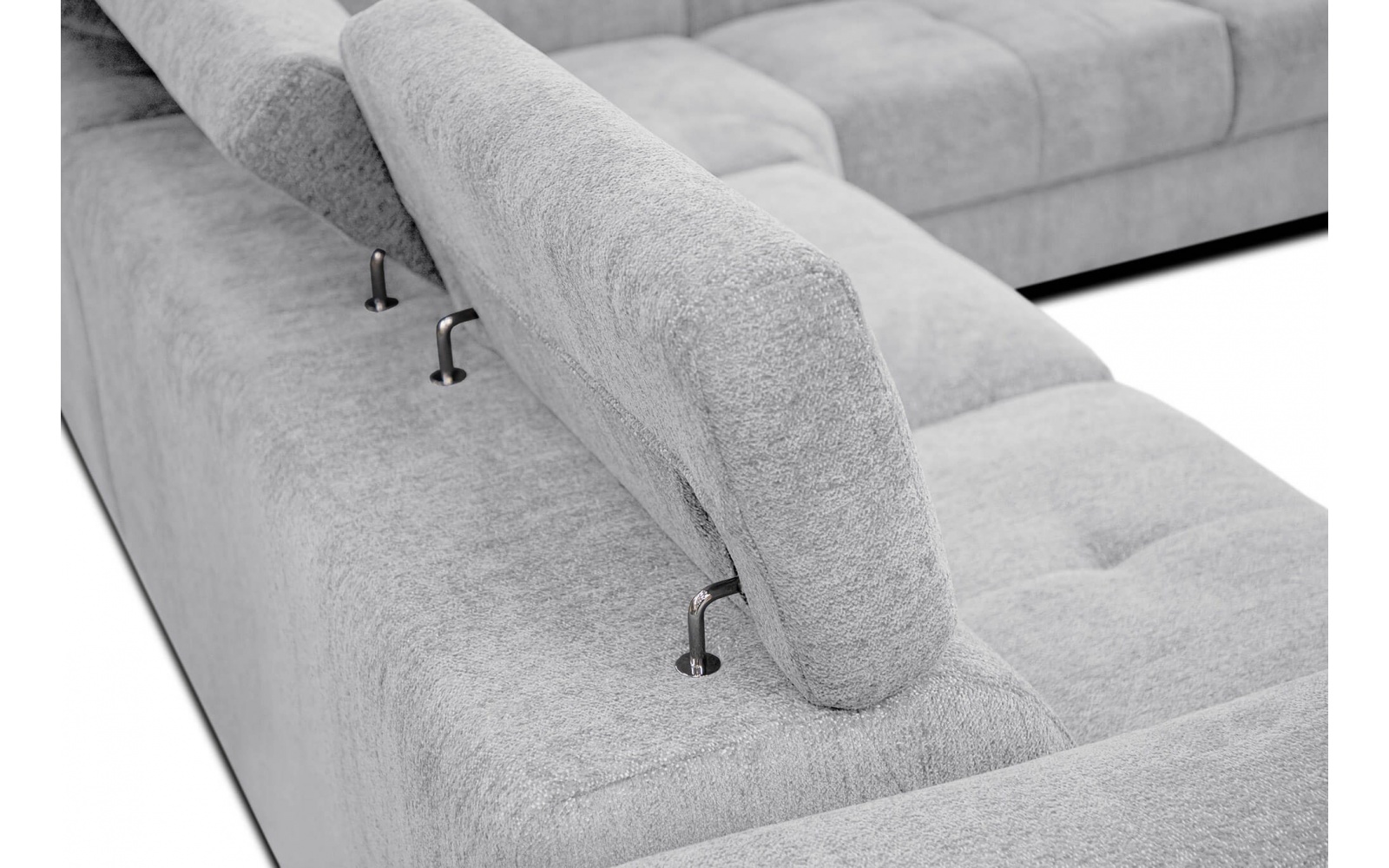 Ecksofa rechts mit verstellbaren Kopfstützen 5-Sitzer CALVERA