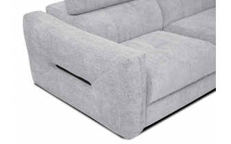 Ecksofa rechts mit verstellbaren Kopfstützen 5-Sitzer CALVERA