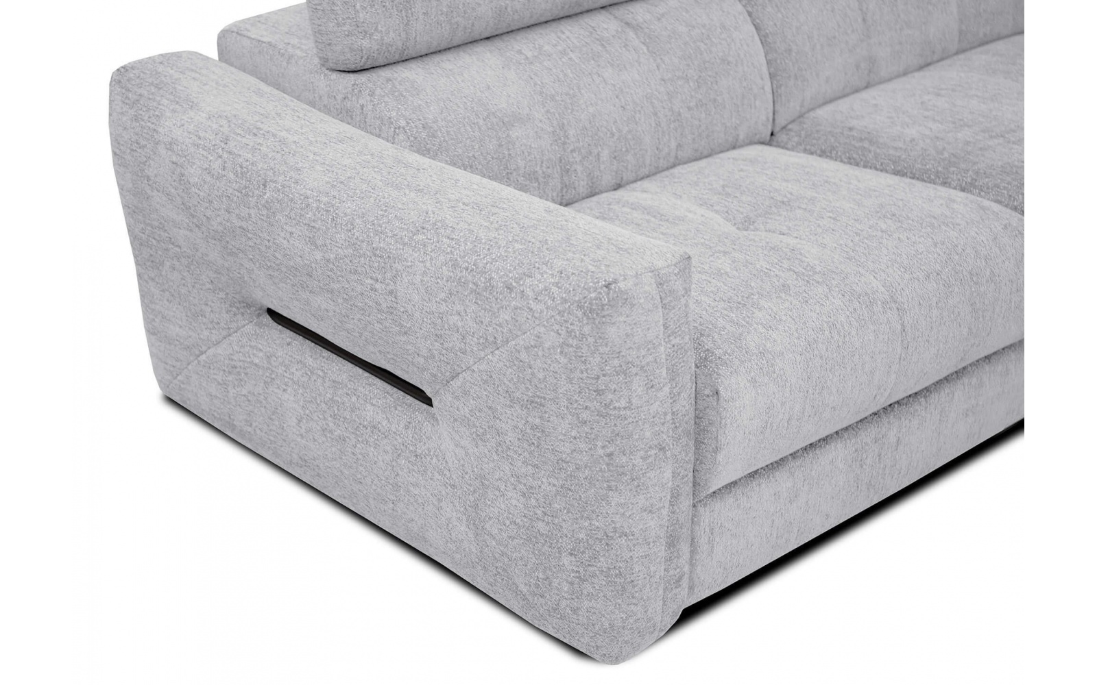 Ecksofa rechts mit verstellbaren Kopfstützen 5-Sitzer CALVERA