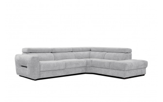 Ecksofa rechts mit verstellbaren Kopfstützen 5-Sitzer CALVERA
