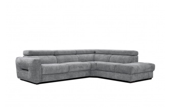 Ecksofa rechts mit verstellbaren Kopfstützen 5-Sitzer CALVERA