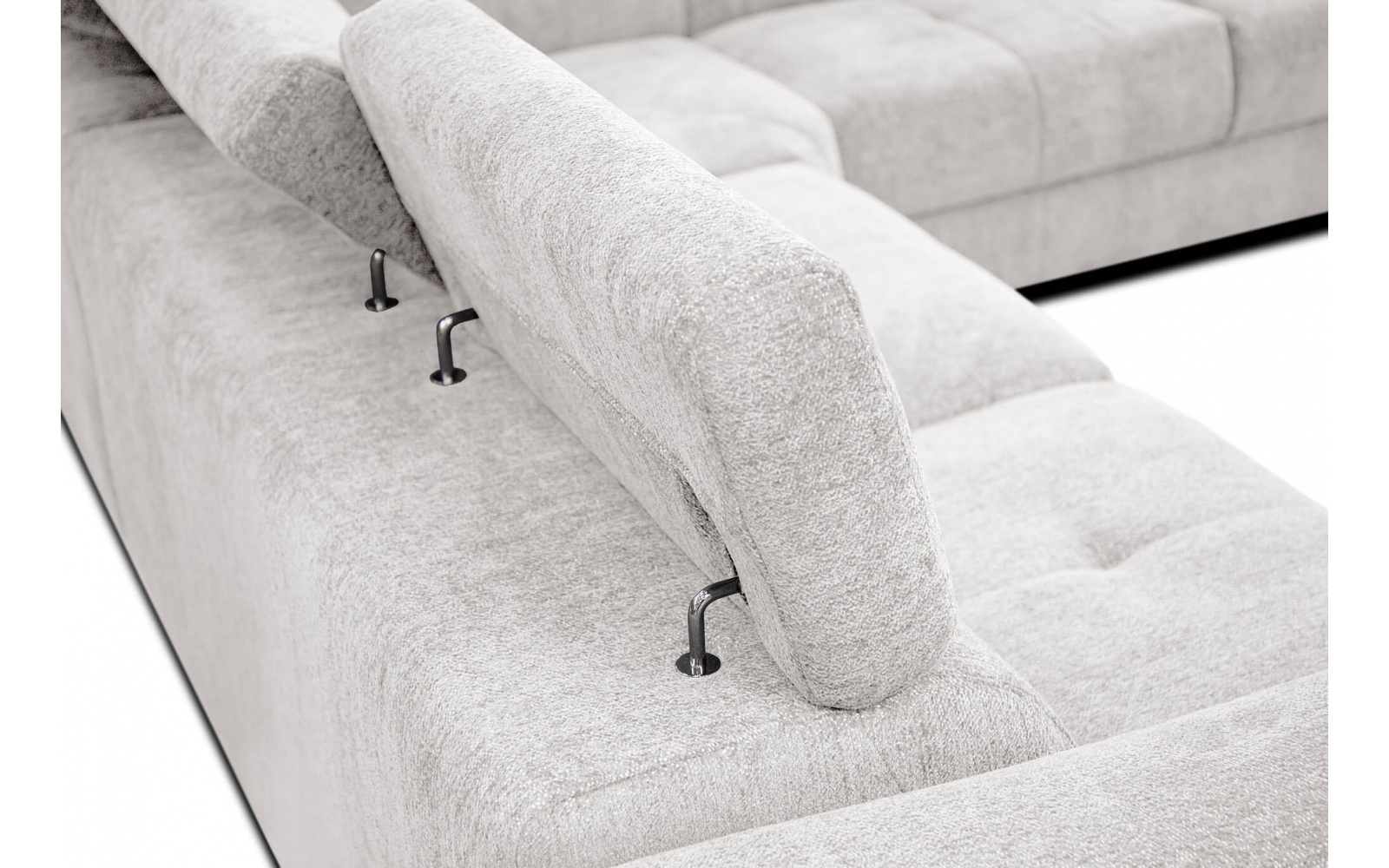 Ecksofa rechts mit verstellbaren Kopfstützen 5-Sitzer CALVERA