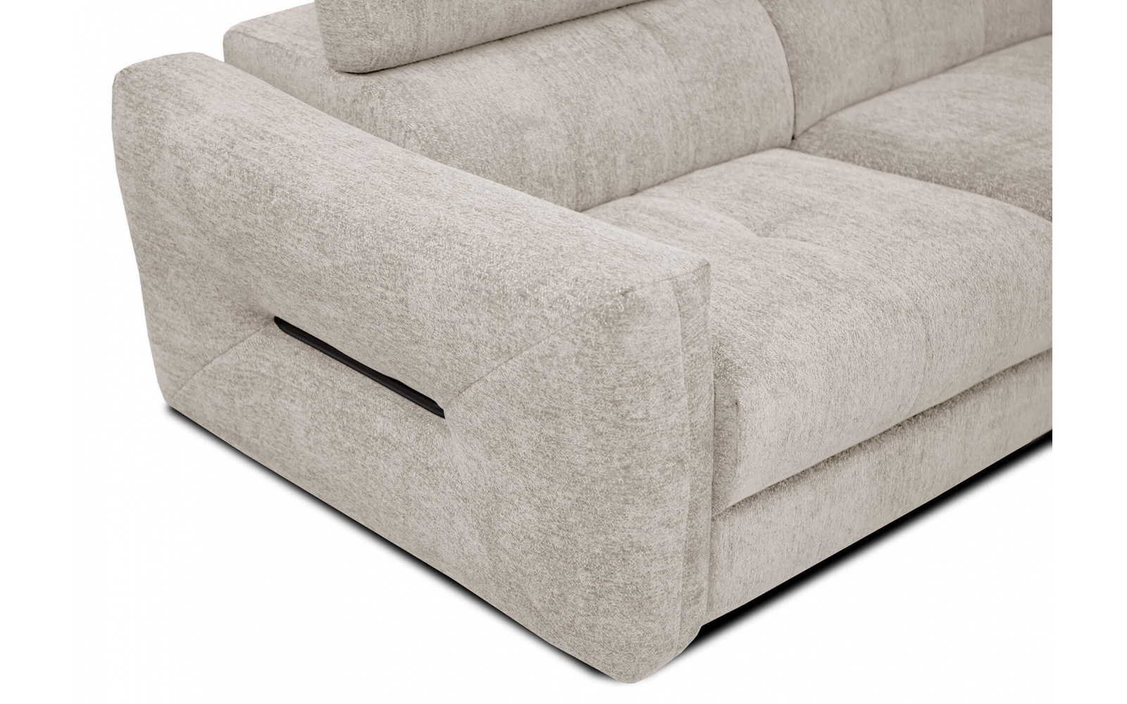 Ecksofa rechts mit verstellbaren Kopfstützen 5-Sitzer CALVERA