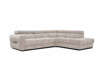 Ecksofa rechts mit verstellbaren Kopfstützen 5-Sitzer CALVERA