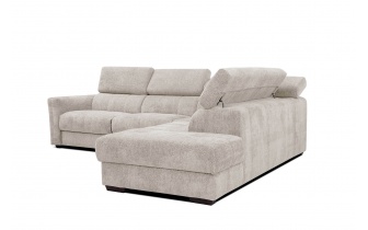 Ecksofa rechts mit verstellbaren Kopfstützen 5-Sitzer CALVERA