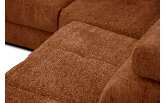 Ecksofa rechts mit verstellbaren Kopfstützen 5-Sitzer CALVERA