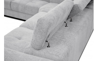 Ecksofa links mit verstellbaren Kopfstützen 5-Sitzer CALVERA