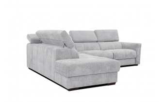 Ecksofa links mit verstellbaren Kopfstützen 5-Sitzer CALVERA