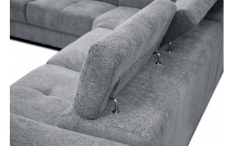 Ecksofa links mit verstellbaren Kopfstützen 5-Sitzer CALVERA