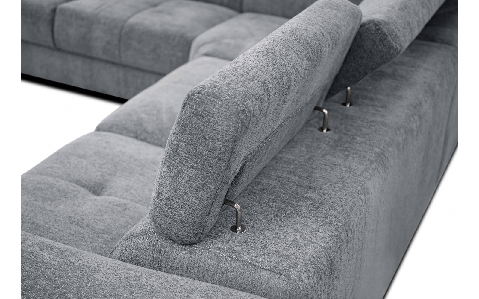 Ecksofa links mit verstellbaren Kopfstützen 5-Sitzer CALVERA