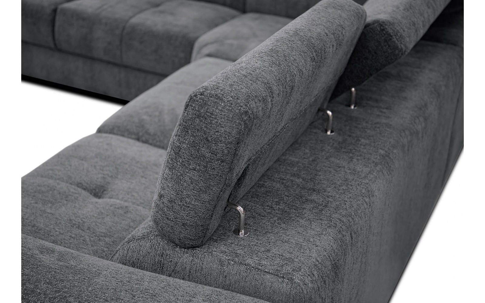 Ecksofa links mit verstellbaren Kopfstützen 5-Sitzer CALVERA